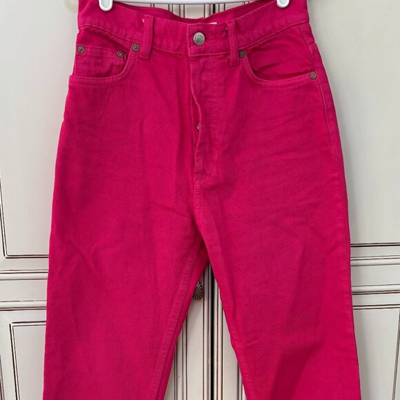 Pink Zara Straight Leg Pants - Picture 1 of 3
